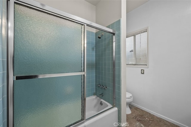 10835 Savona Rd, Los Angeles, CA 90077 - full bathroom featuring toilet, enclosed tub / shower combo, and baseboards