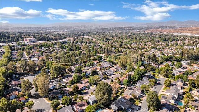 23706 Mill Valley Rd, Valencia, CA 91355 - aerial overview of property's location featuring a mountain backdrop