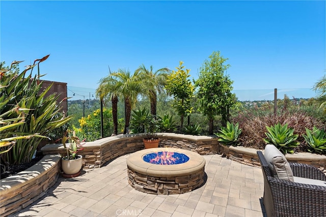 43 Flintridge, Ladera Ranch, CA 92694 - view of patio featuring a fire pit