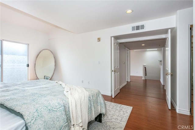 18 Fano St Unit 2, Arcadia, CA 91006 - bedroom with dark wood-style flooring, baseboards, and recessed lighting