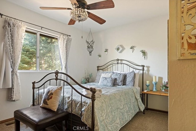 267 Pioneer Rd, Lake Arrowhead, CA 92317 - bedroom featuring carpet floors, baseboards, and ceiling fan