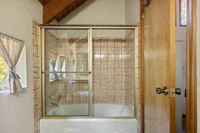 267 Pioneer Rd, Lake Arrowhead, CA 92317 - bathroom with shower / bath combination with glass door