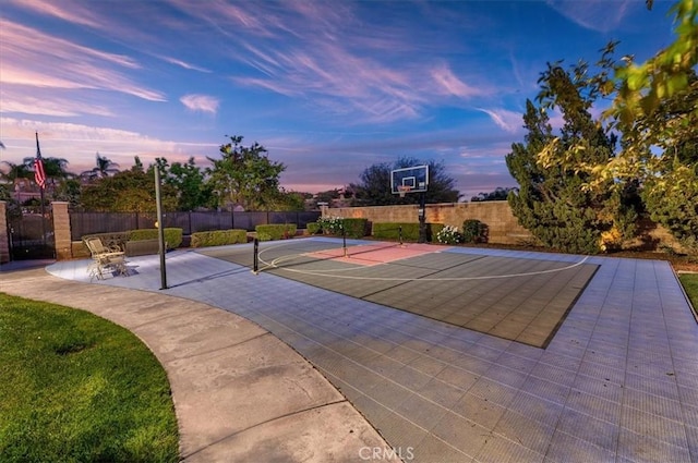 view of basketball court with community basketball court