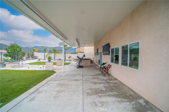 3344 Pokeroot Ln, San Bernardino, CA 92407 - view of patio / terrace featuring a mountain view