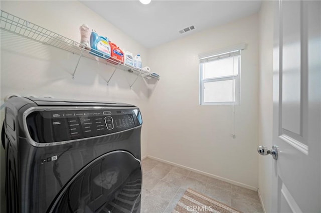 3344 Pokeroot Ln, San Bernardino, CA 92407 - laundry room with washer / dryer and baseboards