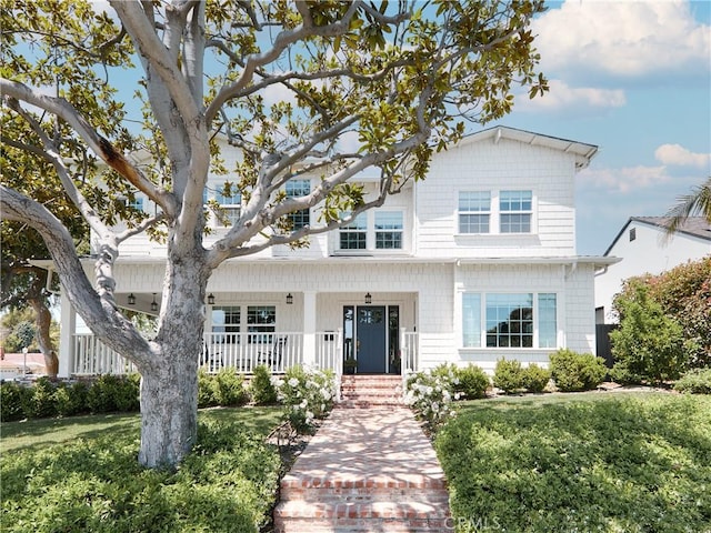 6443 W 81st St, Los Angeles, CA 90045 - view of front of home with a porch and a front lawn