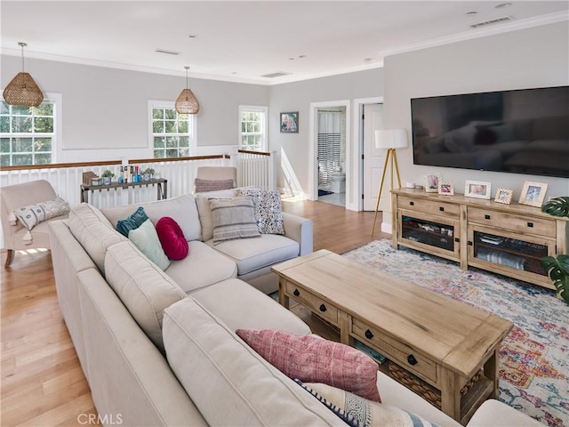 6443 W 81st St, Los Angeles, CA 90045 - living room with wood finished floors and ornamental molding