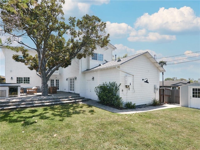 6443 W 81st St, Los Angeles, CA 90045 - back of house featuring a patio area, french doors, and an outdoor living space