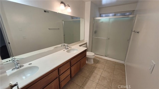 2364 S Cutty Way Unit 3, Anaheim, CA 92802 - full bath featuring a shower stall, tile patterned flooring, and double vanity