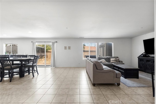 1021 Cambridge Ct, Lancaster, CA 93535 - living area with light tile patterned flooring and recessed lighting