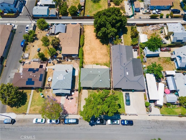aerial view of residential area
