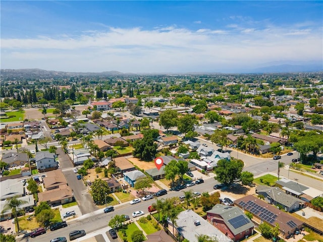 aerial view of residential area