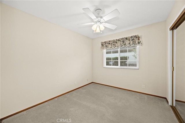 2148 Aquinas Ave, Claremont, CA 91711 - unfurnished bedroom featuring light carpet, baseboards, a closet, and a ceiling fan
