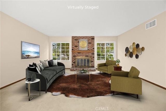 2148 Aquinas Ave, Claremont, CA 91711 - living room featuring healthy amount of natural light, carpet flooring, and baseboards