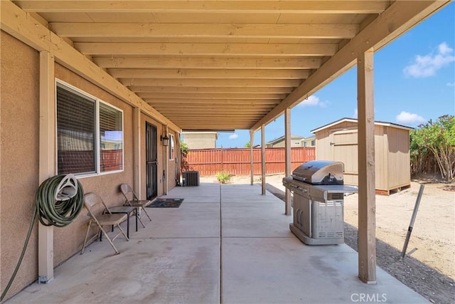 16702 Hastings Pl, Victorville, CA 92395 - fenced backyard featuring a patio area and area for grilling