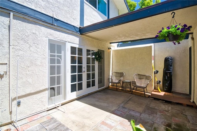 view of patio with french doors