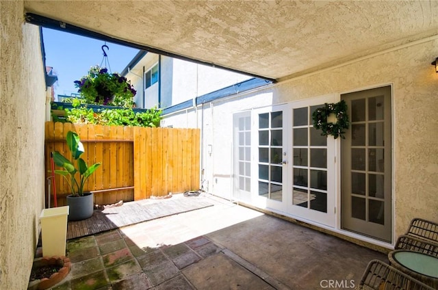 view of patio / terrace with french doors
