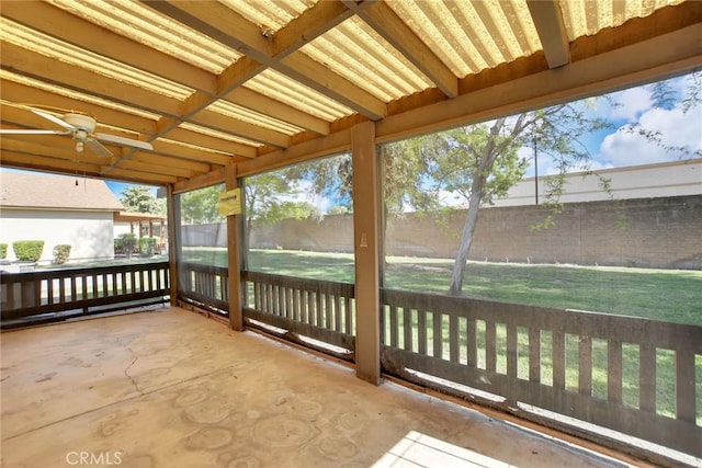 638 W Villa Chaparral Rd, San Jacinto, CA 92583 - view of patio / terrace featuring ceiling fan