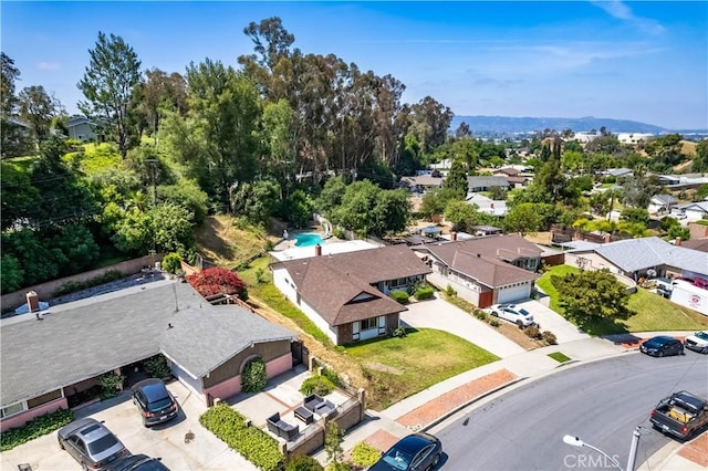 aerial view of residential area