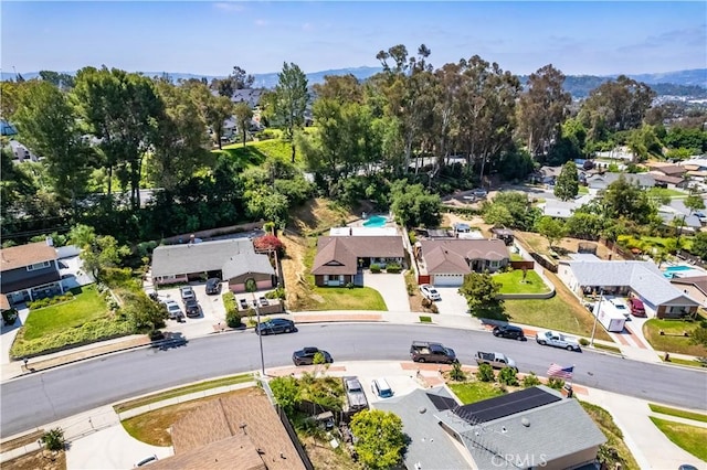 aerial view of residential area