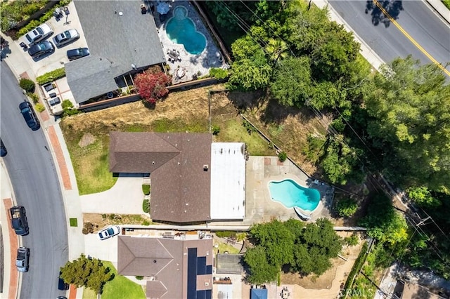 bird's eye view of a pool