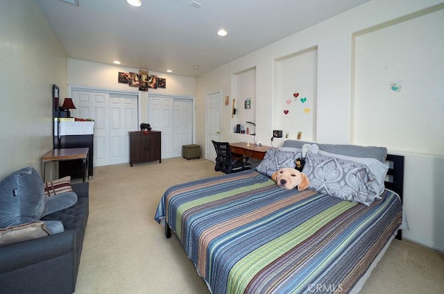 6933 Rio Grande Dr, Eastvale, CA 91752 - carpeted bedroom featuring multiple closets and recessed lighting