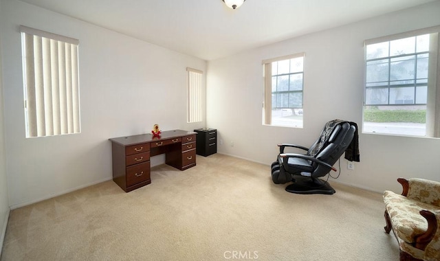 6933 Rio Grande Dr, Eastvale, CA 91752 - sitting room featuring light carpet and an office area