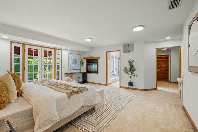 1038 E Meda Ave, Glendora, CA 91741 - bedroom featuring light carpet, recessed lighting, baseboards, and connected bathroom