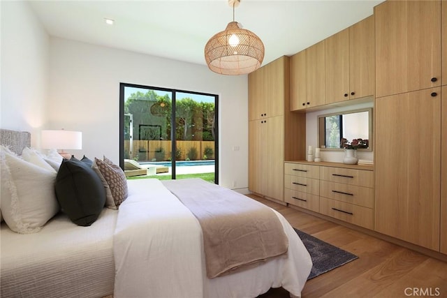 1991 Port Claridge Pl, Newport Beach, CA 92660 - bedroom featuring access to exterior and light wood-type flooring
