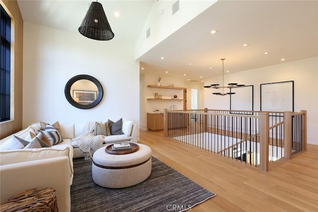 1991 Port Claridge Pl, Newport Beach, CA 92660 - living area featuring light wood-style flooring and recessed lighting