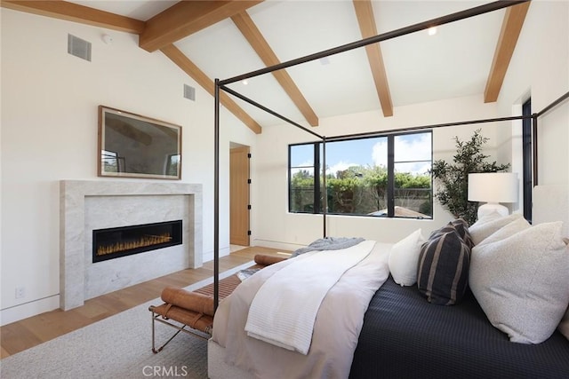1991 Port Claridge Pl, Newport Beach, CA 92660 - bedroom with wood finished floors and a high end fireplace