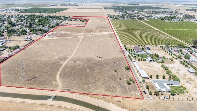 5915 Weedpatch, Bakersfield, CA 93307 - overview of rural landscape featuring property boundaries highlighted