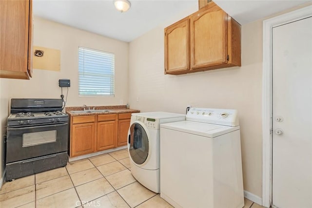 5915 Weedpatch, Bakersfield, CA 93307 - washroom featuring separate washer and dryer and light tile patterned floors