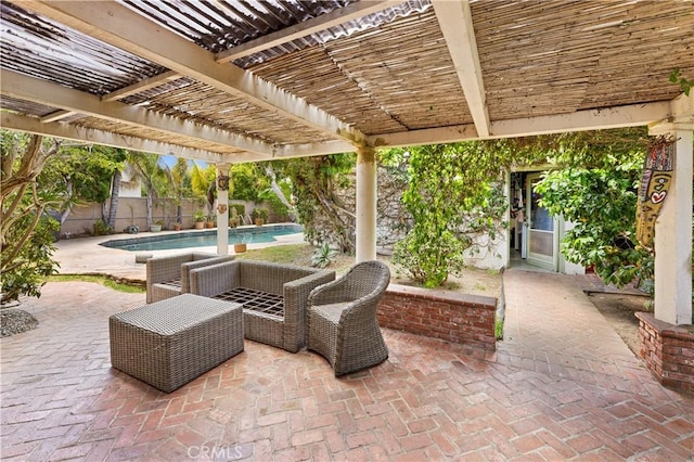 317 Walnut St, Costa Mesa, CA 92627 - fenced backyard with a patio area and a pergola