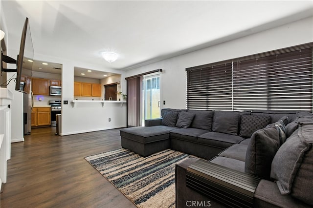 25323 Bayside Pl, Harbor City, CA 90710 - living area with dark wood-type flooring and recessed lighting