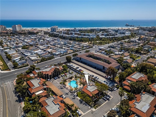 7648 Bay Dr Unit 201, Huntington Beach, CA 92648 - bird's eye view of a nearby body of water and a pool area