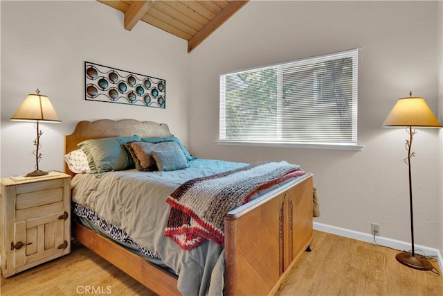 2303 Ridge Rider Rd, Bradley, CA 93426 - bedroom featuring light wood-type flooring, wood ceiling, and baseboards