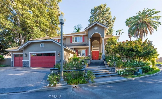435 S Estate Dr, Orange, CA 92869 - view of front of house featuring an attached garage and decorative driveway