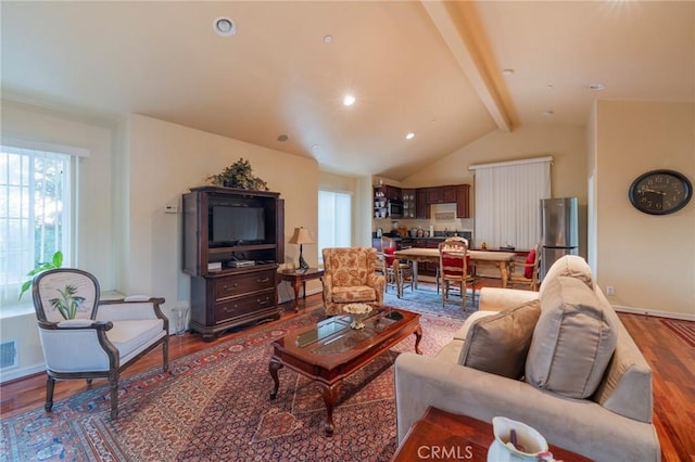 435 S Estate Dr, Orange, CA 92869 - living room featuring wood finished floors and recessed lighting