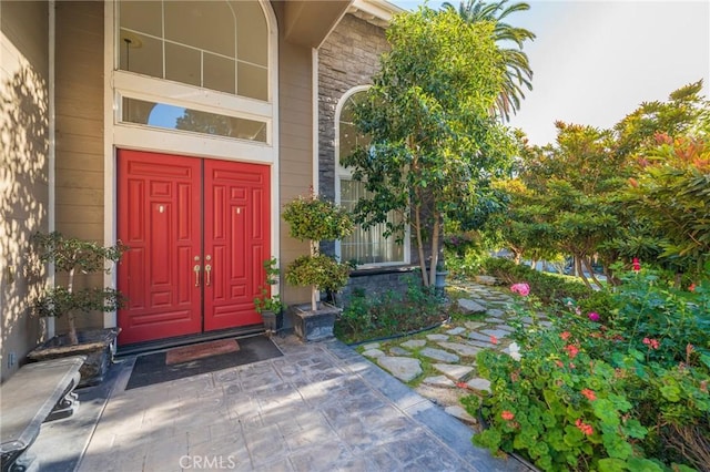 435 S Estate Dr, Orange, CA 92869 - property entrance with stone siding