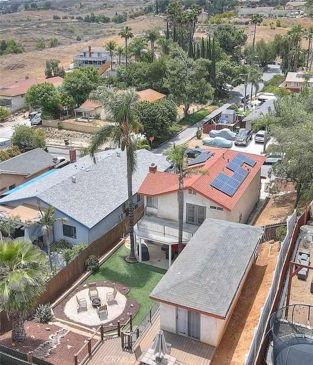 view from above of property