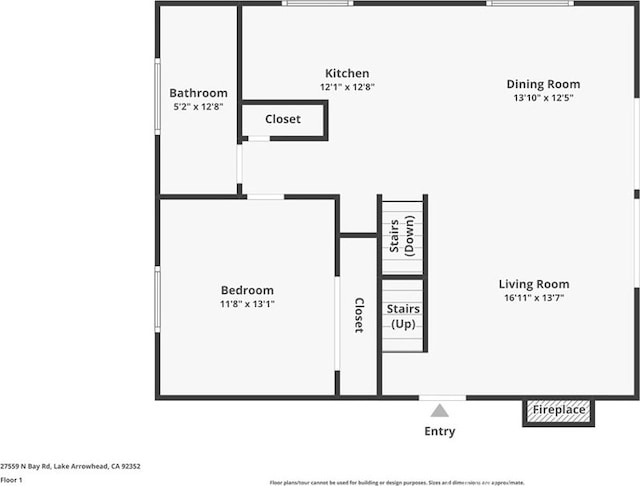 27559 N Bay, Lake Arrowhead, CA 92352 - home floor plan