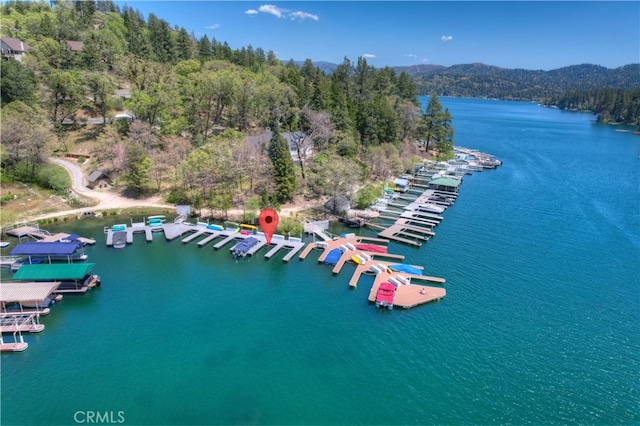 27559 N Bay, Lake Arrowhead, CA 92352 - aerial view of a water and mountain view and a heavily wooded area