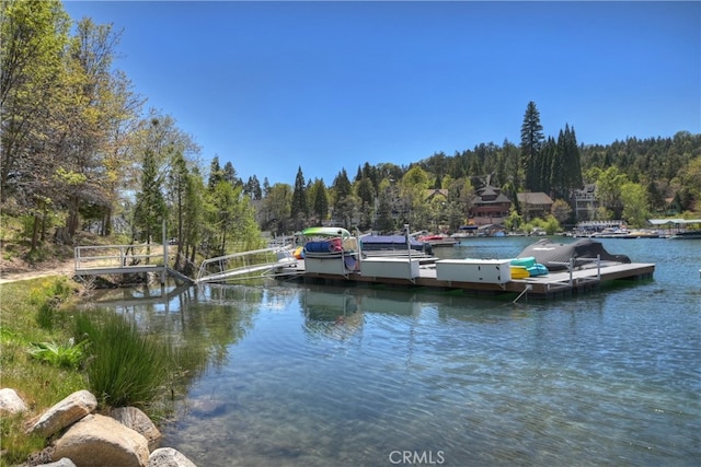 27559 N Bay, Lake Arrowhead, CA 92352 - dock with a water view and a forest view