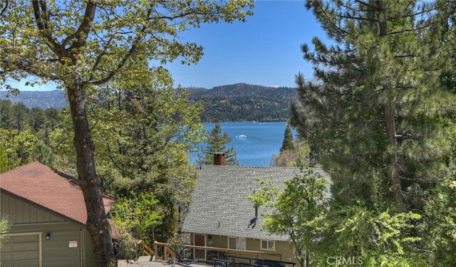 27559 N Bay, Lake Arrowhead, CA 92352 - water view with a heavily wooded area and mountains