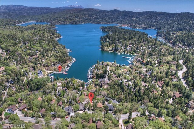 27559 N Bay, Lake Arrowhead, CA 92352 - bird's eye view of a water and mountain view and a forest