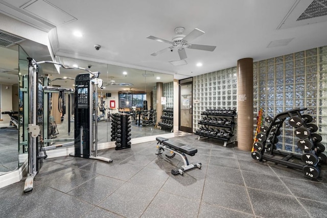 1465 C St Unit 3416, San Diego, CA 92101 - gym with ceiling fan