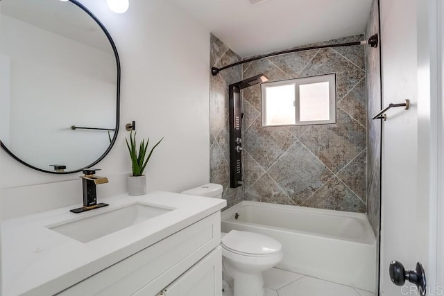 5028 Monroe Ave, San Diego, CA 92115 - full bath with toilet, vanity,  shower combination, and tile patterned flooring