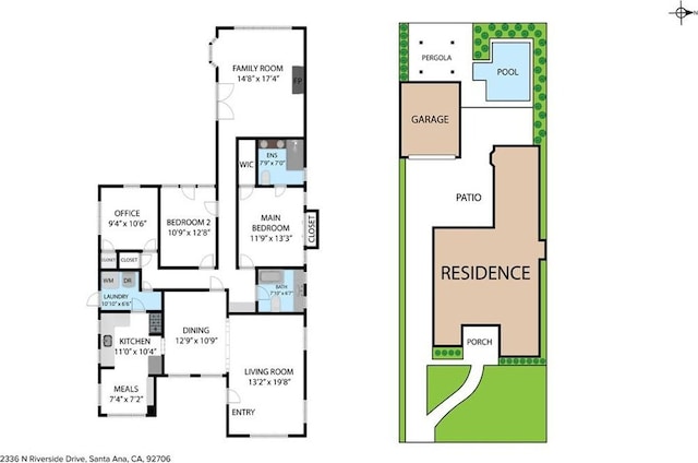 2336 N Riverside Dr, Santa Ana, CA 92706 - home floor plan