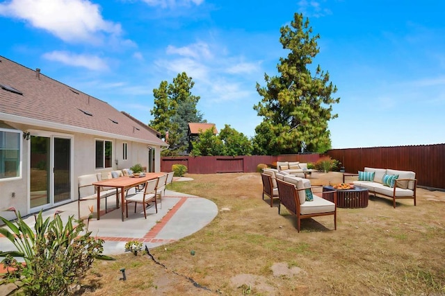 4888 Northerly St, Oceanside, CA 92056 - view of yard with outdoor lounge area and a patio
